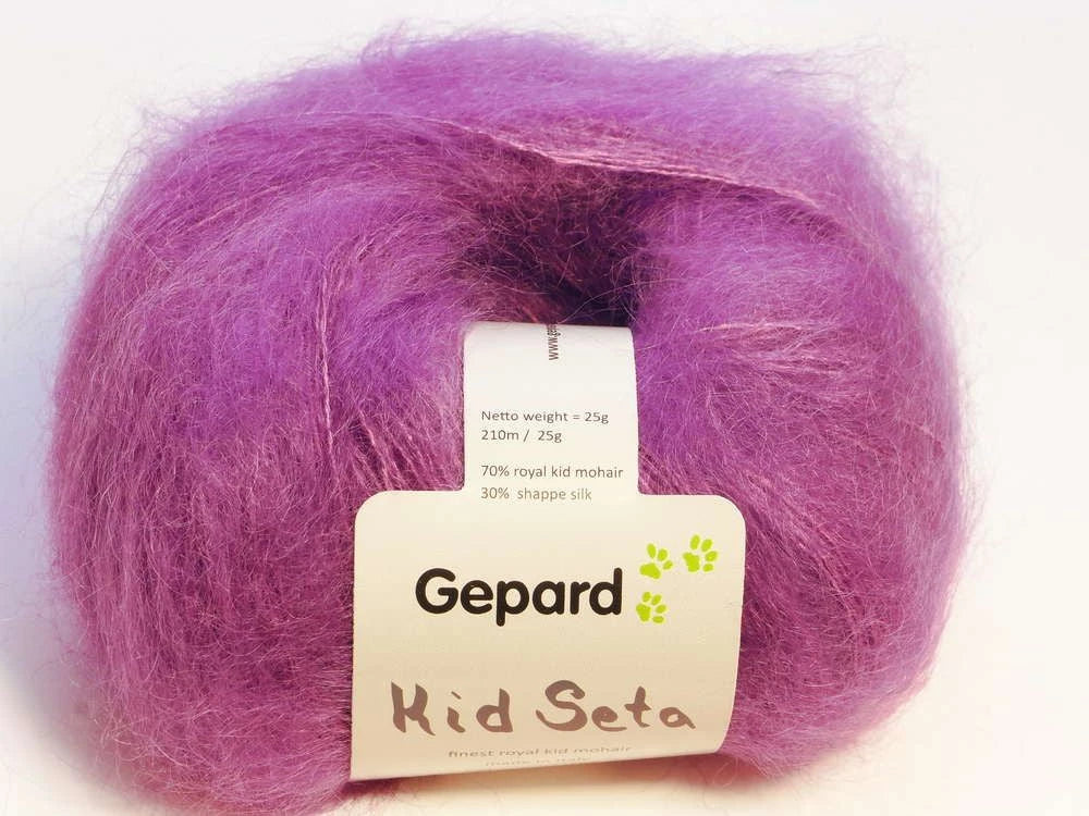 Gepard Kid Seta, silkkimohair 1113 lila